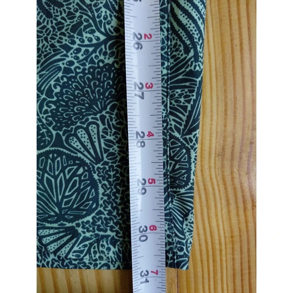 Womens Rip‎ Skirt Hawaii  Beach Wear  Green Print Size Small Long